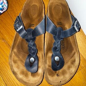 Birkenstock Blue and Brown Sandals